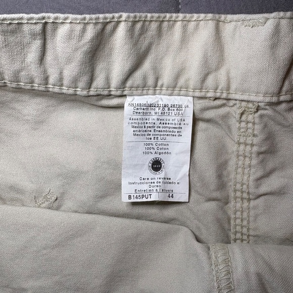 Carhartt NWT B145 Classic Canvas Short Khaki Waist 44 - Picture 5 of 9
